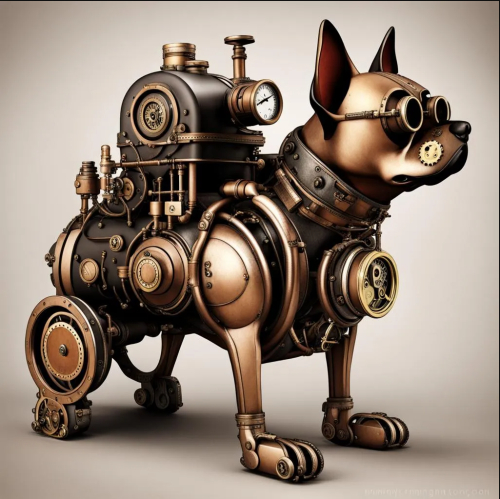 Steampunk dog