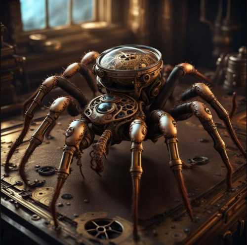 Steampunk tarantula