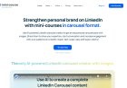 minicoursegenerator, personal brand, LinkedIn, mini-courses, carousel format, Artificial Intelligence, educational posts, engagement, audience