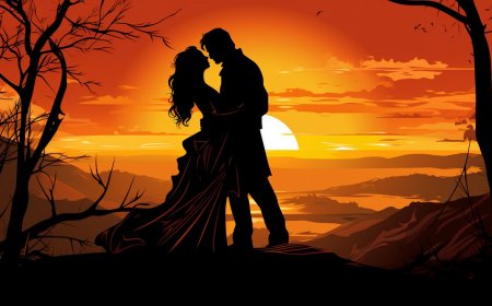 Silhueta ao pôr do sol