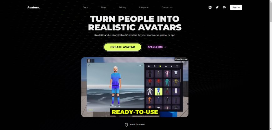 Avaturn: Transforme a sua selfie num avatar 3D altamente realista e personalizável