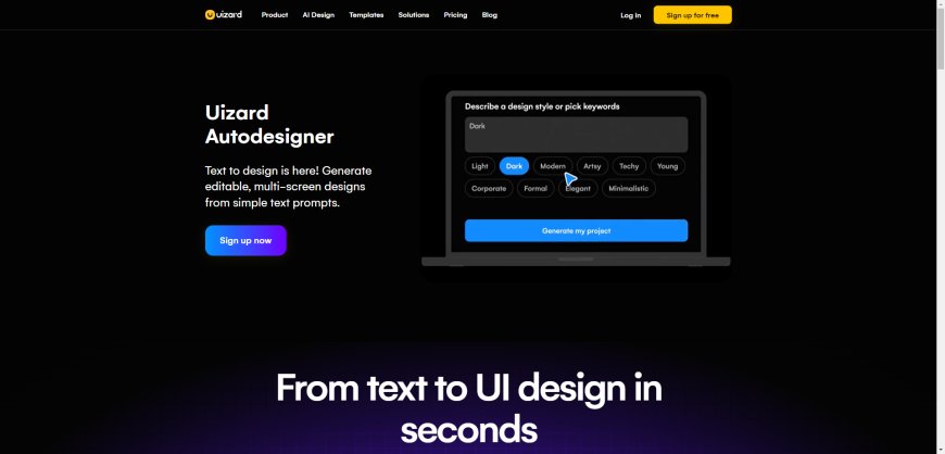 Uizard Autodesigner: Texto para Design Automatizado por IA