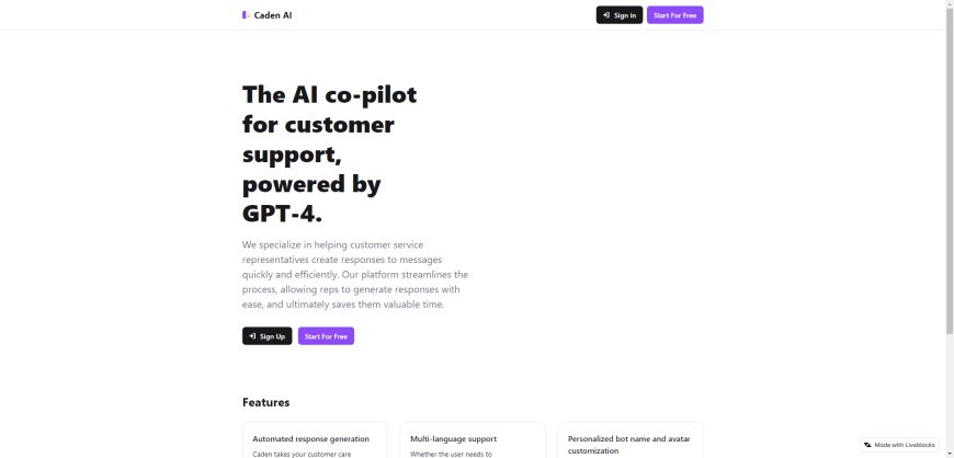 Caden AI: The AI Co-Pilot for Customer Support Representatives