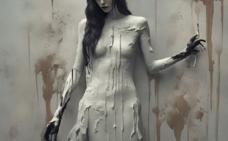 Escultura figurativa, derretendo.