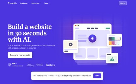 Durable - O Construtor de Websites com IA que Gera um Site Completo com Imagens e Texto em Segundos