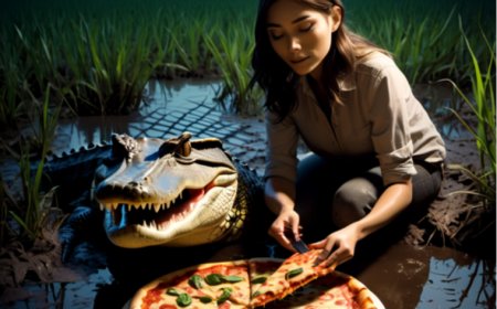 Alimentar um crocodilo