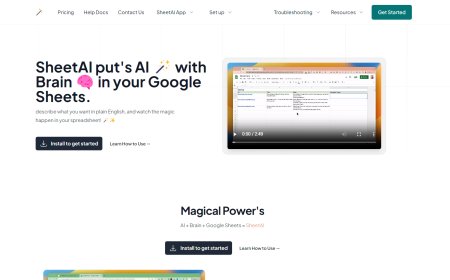 Sheet AI: Revolucione a sua experiência no Google Sheets com um conjunto poderoso de funções impulsionadas por IA para ajudar na automação de tarefas e na geração de insights.