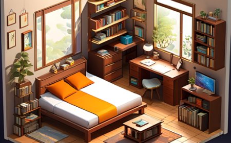 Interior do Quarto em 3D Isometric