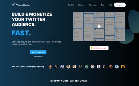 Tweet Hunter: A Ferramenta Tudo-em-Um, Potenciada por Inteligência Artificial para X (anteriormente Twitter). Confiada por mais de 6000 criadores.