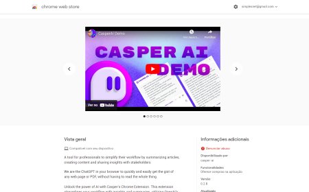 Casper: Simplifica o seu fluxo de trabalho com Extensões para o Chrome
