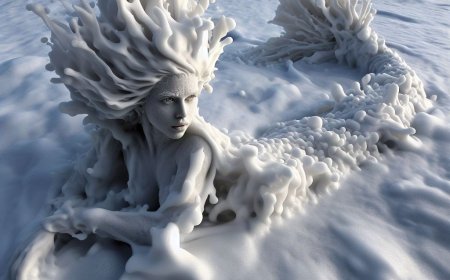 Sereia feita de espuma