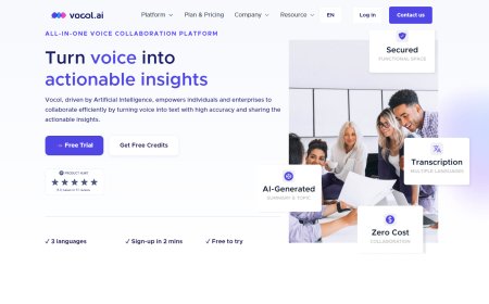 Vocol.ai - Plataforma de Colaboração por Voz Tudo-em-Um
