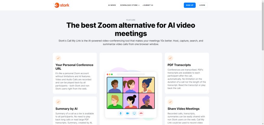 Stork's Call My Link: The Best Zoom Alternative for AI-Powered Video Meetings