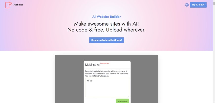Mobirise: Desenha Websites Fantásticos com Inteligência Artificial Sem Necessidade de Código