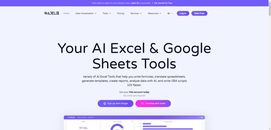 Ajelix AI: As Suas Ferramentas de IA para Excel e Google Sheets