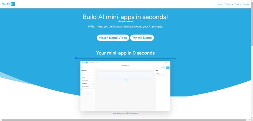 WithUI: Helps You Build AI Mini-Apps in Seconds