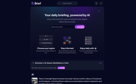 BriefNews: Your Daily News Brief, Powered by Artificial Intelligence