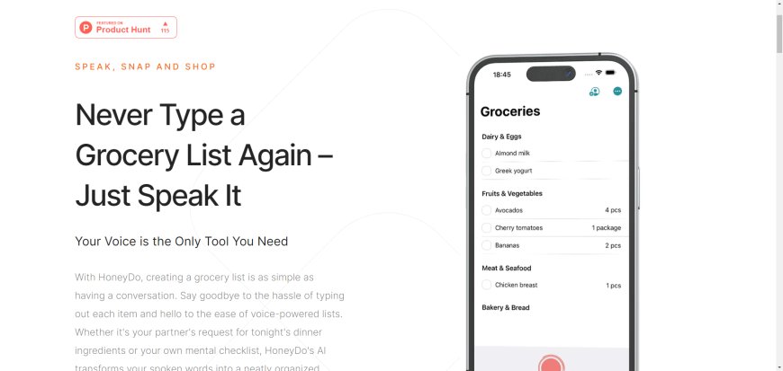 HoneyDo - A Aplicação de Lista de Compras para iOS Impulsionada por Whisper e GPT-4