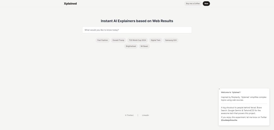 Xplained: Respostas Instantâneas Baseadas em Pesquisas na Web com IA