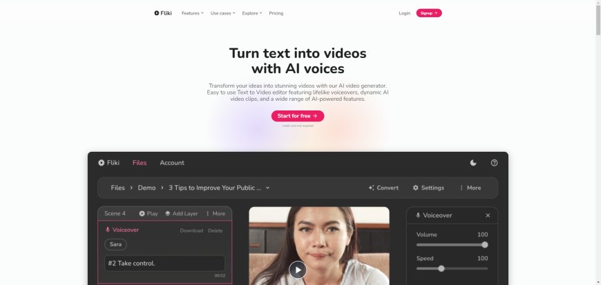Fliki: Transforme Texto em Vídeos com Vozes de IA